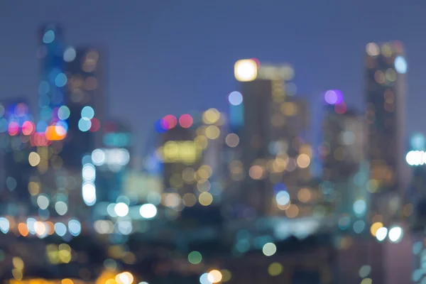 Abstrakte verschwommene Stadt mehrfarbige Lichter bokeh — Stockfoto