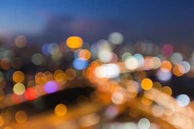 Big City bulanık bokeh ışıklar gece