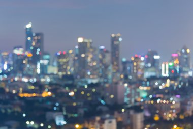 Bulanık bokeh ışıklar şehir arka plan