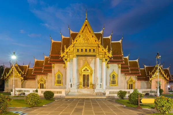 Marble temple the most famous travel landmark of Bangkok Thailand — Stock Photo, Image