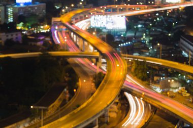 Otoyol kavşağı havadan görünümü kapatın