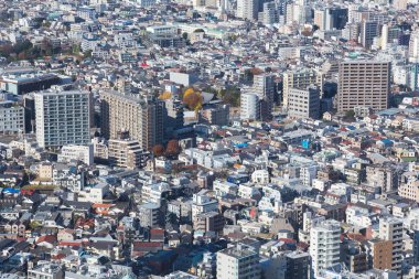 Havadan görünümü ikamet alan Tokyo Japonya