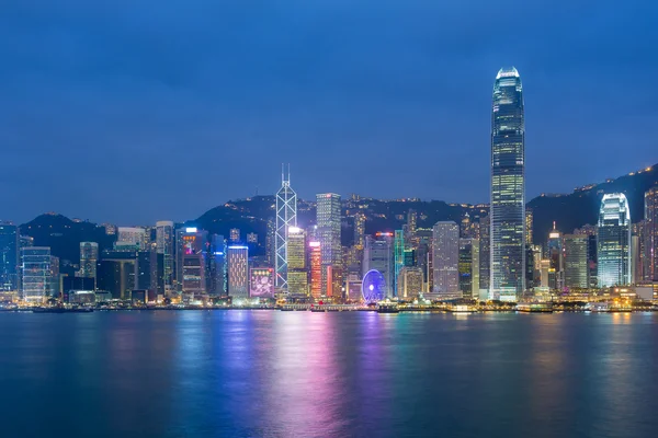 Hong Kong cityscape προκυμαία πάνω από Victoria harbour — Φωτογραφία Αρχείου