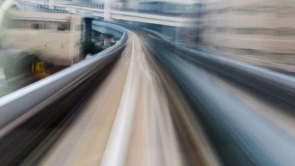 Bewegungsunschärfe im Innentunnel von fahrender U-Bahn — Stockfoto