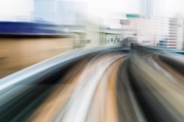 Metro hareket hareket halinde tünel için bulanık