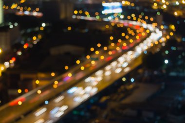 Kavisli soyut bulanık bokeh yol