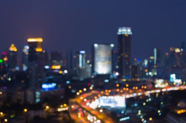 Soyut bulanık bokeh şehir şehir ışıkları