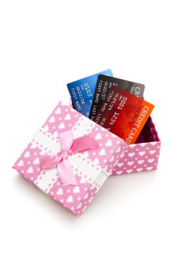 hediye kutusu ve kredi kartı