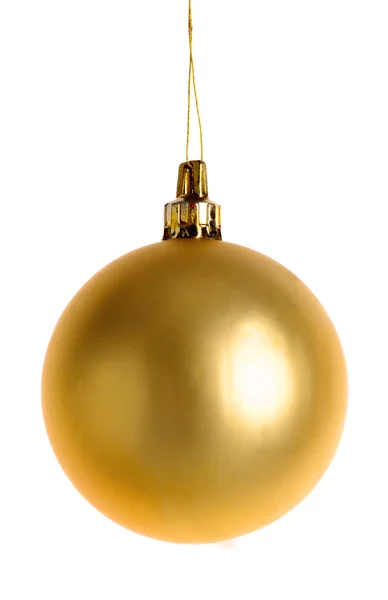 Christmas gold bauble — Stock Photo, Image