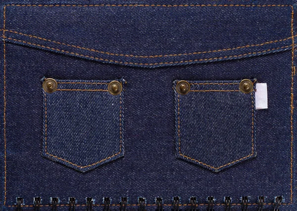 Denim with pockets, background, dark blue, horizontal, no people, wallpaper, — Stock Photo, Image