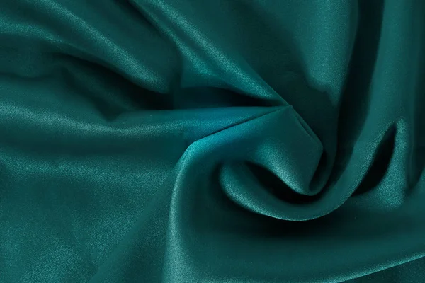 Tidewater zöld selyem, szövet textúra háttér, vízszintes, nincs ember, tapéta, — Stock Fotó