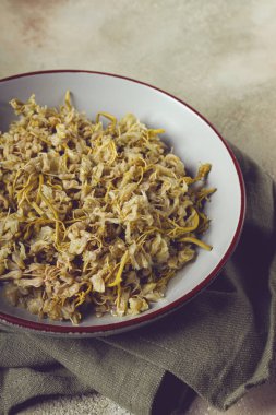 Jonjoli, Colchian Klekachka, Gürcü aperatifi, turşulu jonjoli, insan yok.