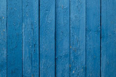 Eski boyanmış tahtaların ahşap arka planı mavi renkte