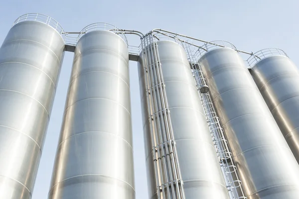 Industrial silos in the chemical industry — Stock Photo, Image