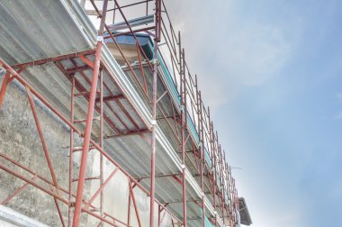 Evin restorasyon altında için bina zırh.