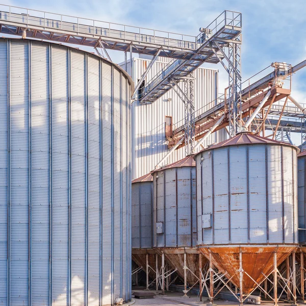 Storage facility cereals ,silos. Stock Image