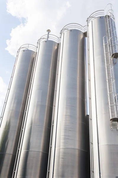 Industrial silos for refinery — Stock Photo, Image