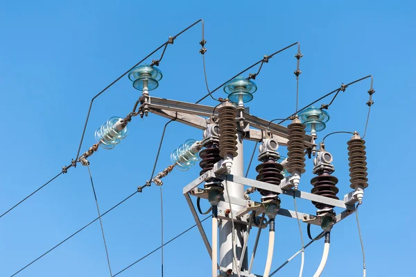 Electric pole with insulator — Stock Photo, Image