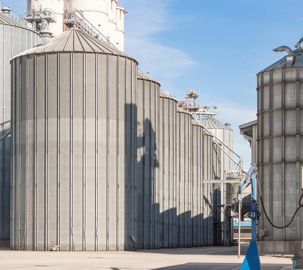 Storage facility cereals, and biogas production — Stock Photo, Image