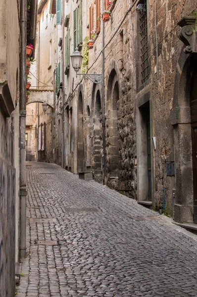 Středověké ulice v Orvietu Itálie Ubria — Stock fotografie