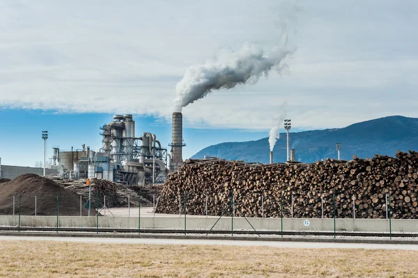 Installation industrielle d'une usine de meubles — Photo