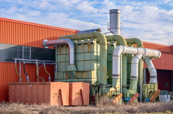 System of filtration of a factory — Stock Photo, Image