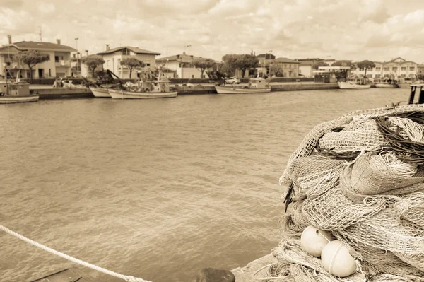 Redes de pesca. Vindima — Fotografia de Stock