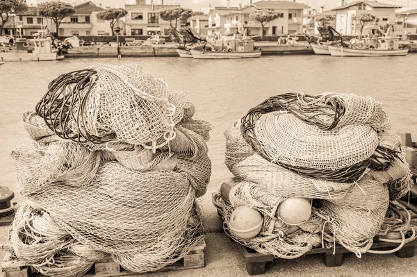 Filets de pêche. Vintage — Photo