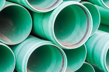 Plastic pipes for building clipart