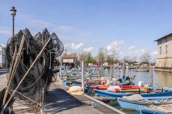 Redes de pesca no cais — Fotografia de Stock