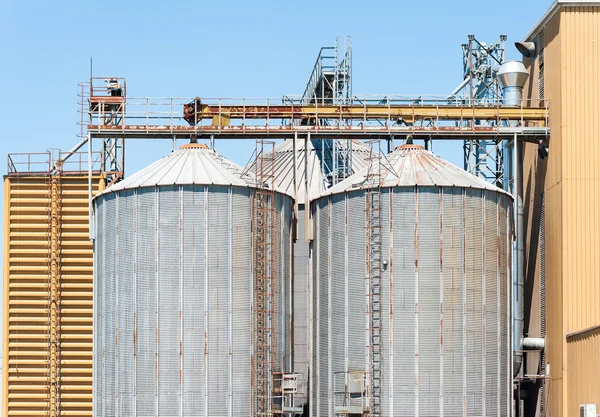 Storage facility cereals, and bio gas production Royalty Free Stock Photos