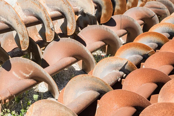 Augers for laying pipes in the ground — Stock Photo, Image