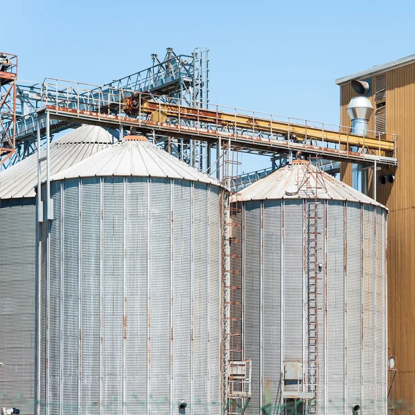 Storage facility cereals, and bio gas production Stock Photo