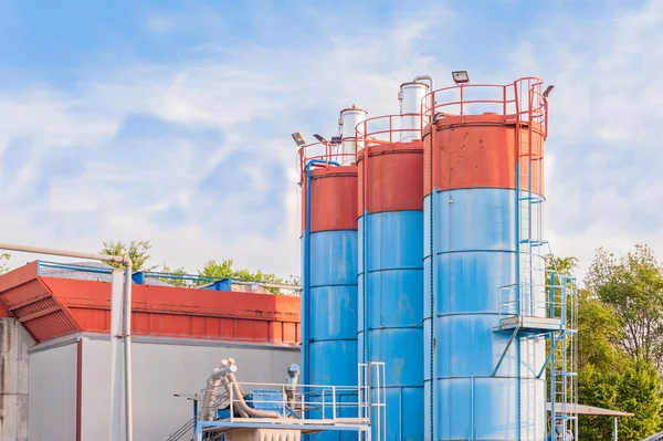 Silos for the production of cement — Stock Photo, Image