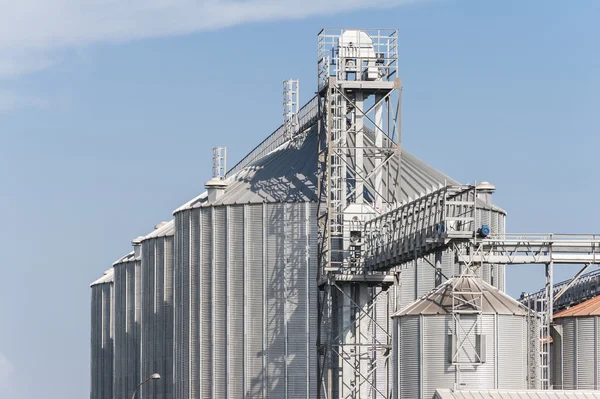 A szárítás és gabonafélék raktározásának gyár — Stock Fotó