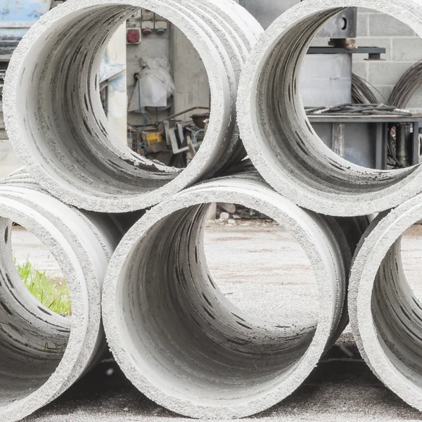 Concrete rings for wells — Stock Photo, Image