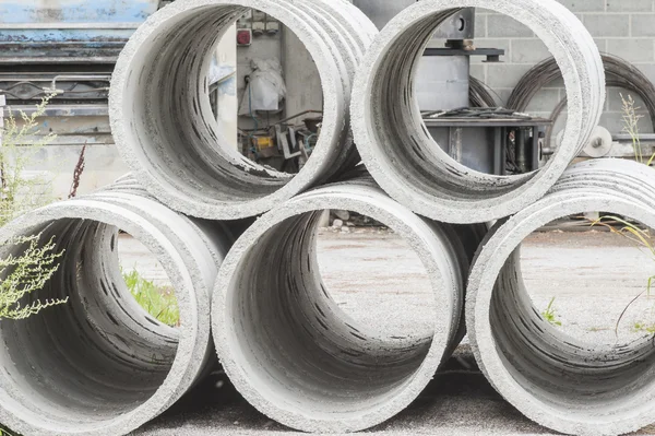 Concrete rings for wells — Stock Photo, Image