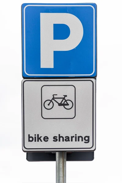 Segno parcheggio biciclette — Foto Stock