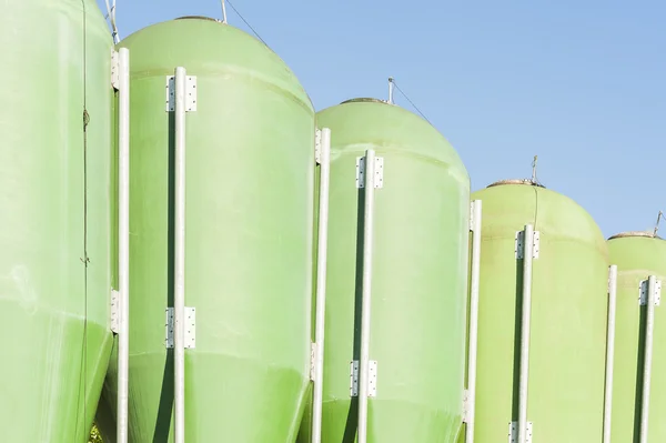 Landbouw groene silo — Stockfoto