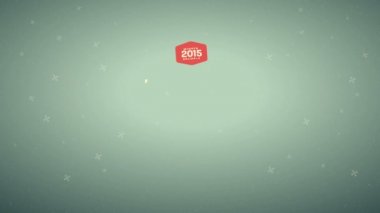 Neşeli Noel ve mutlu yeni yıl 2015 animasyon