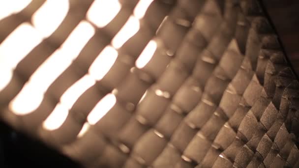 Metallic fence, mesh, netting, close up — Stock Video