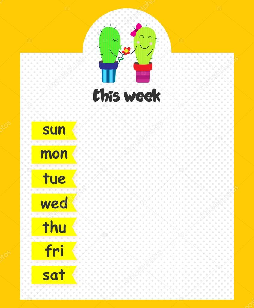 Weekly Planner Template.