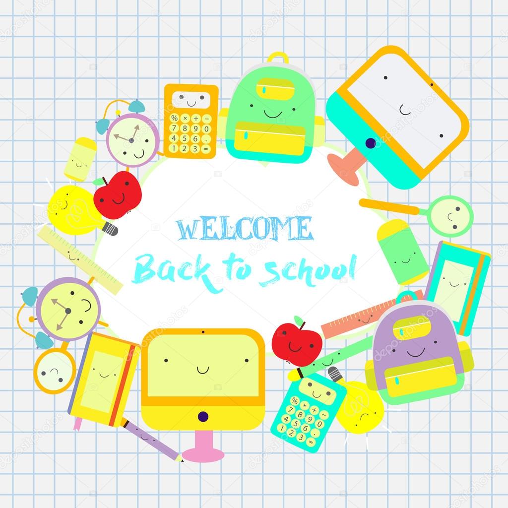 Back to school themed frame text.