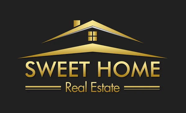 Logo immobiliare Sweet Home — Vettoriale Stock