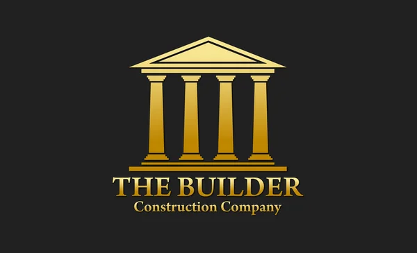 The Builder Construction Company Logo — Stock Vector