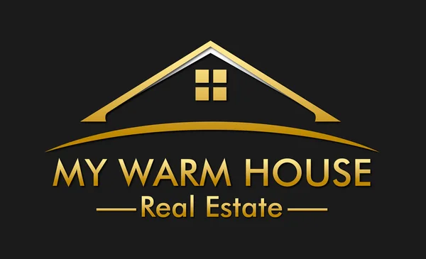Moje Logo teplý dům Real Estate — Stockový vektor