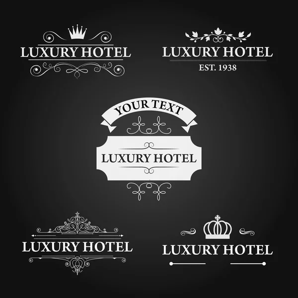 Lüks otel Logo vektör tasarımı ayarla