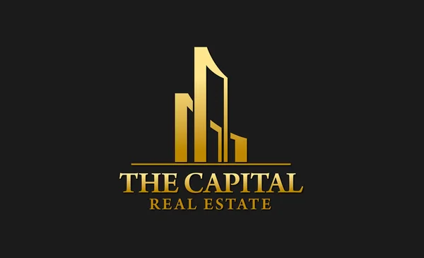 The Capital Real Estate Logo — Stock Vector