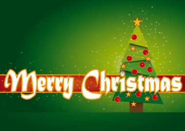 neşeli Noel kartı ile yıldız