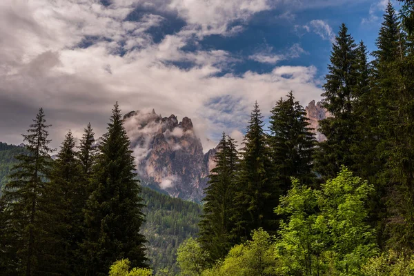 Krásná Malebná Krajina Alp Passo San Pellegrino Severní Itálie — Stock fotografie